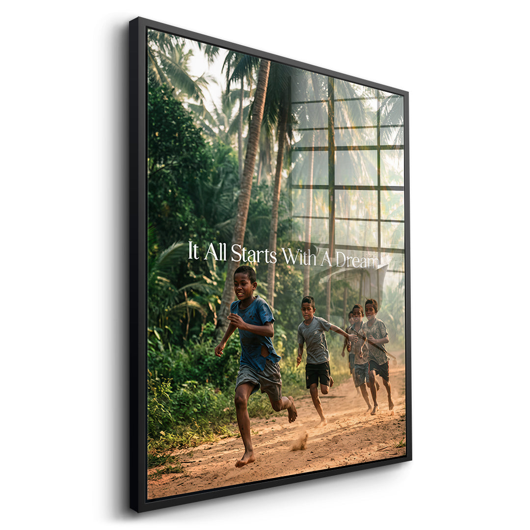 Dream Track and Field Acrylglas Seitenansicht Schwarz