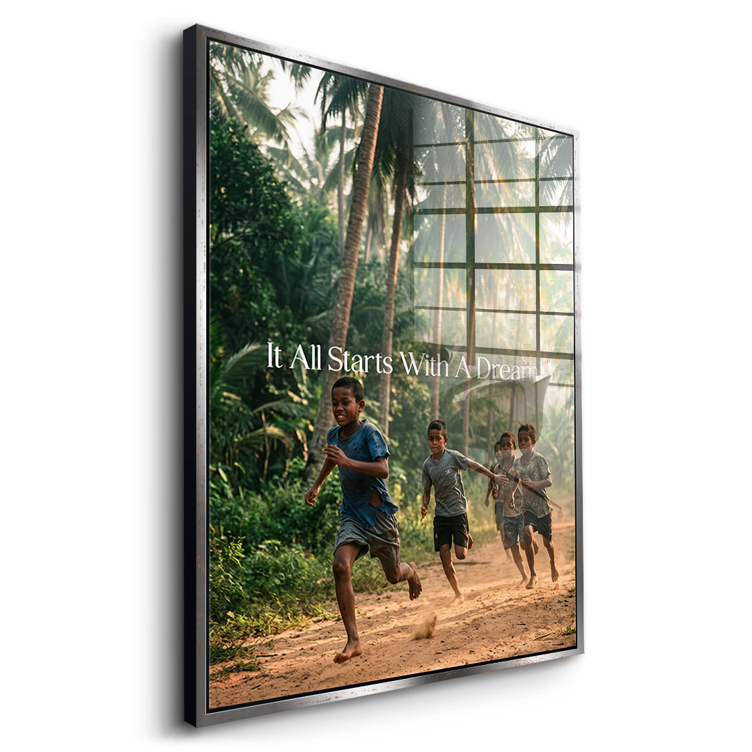 Dream Track and Field Acrylglas Seitenansicht Silber