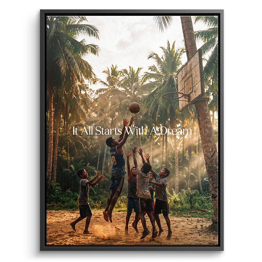Dream Basketball Leinwand front bf