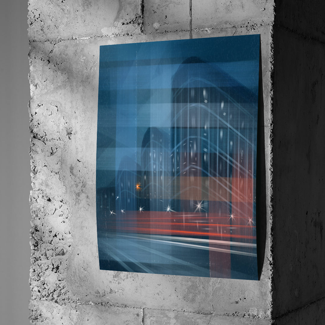 Poster an Betonwand