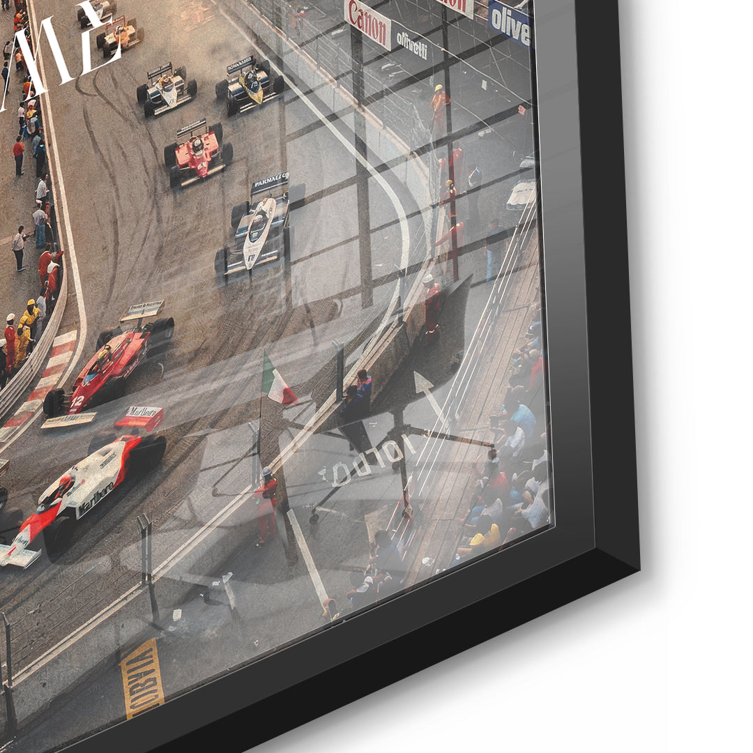 DOTCOMCANVAS Rome F1 Acrylglasbild Detail schwarz