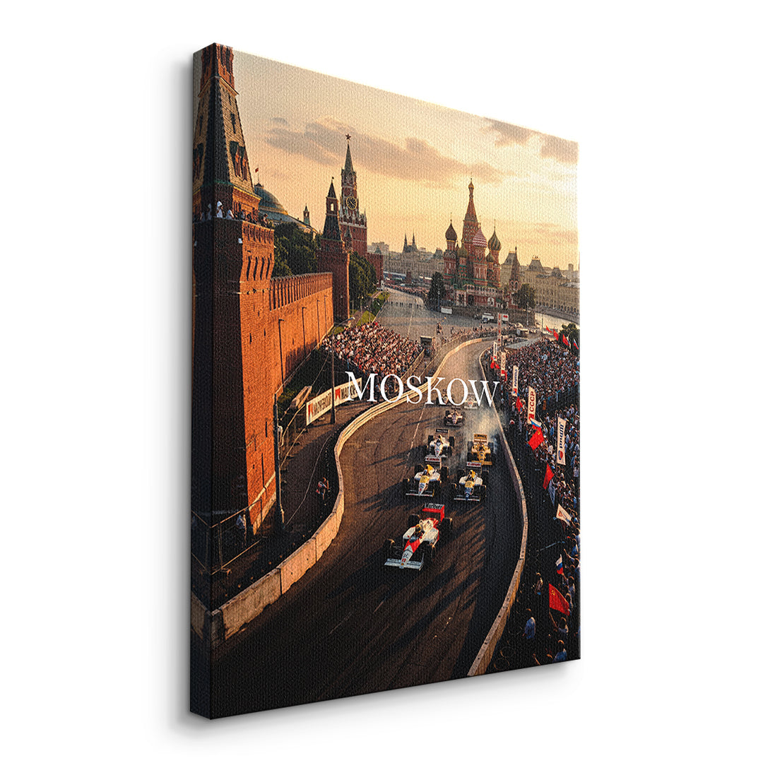 DOTCOMCANVAS Moscow F1 Leinwandbild Seitenansicht ohne Rahmen