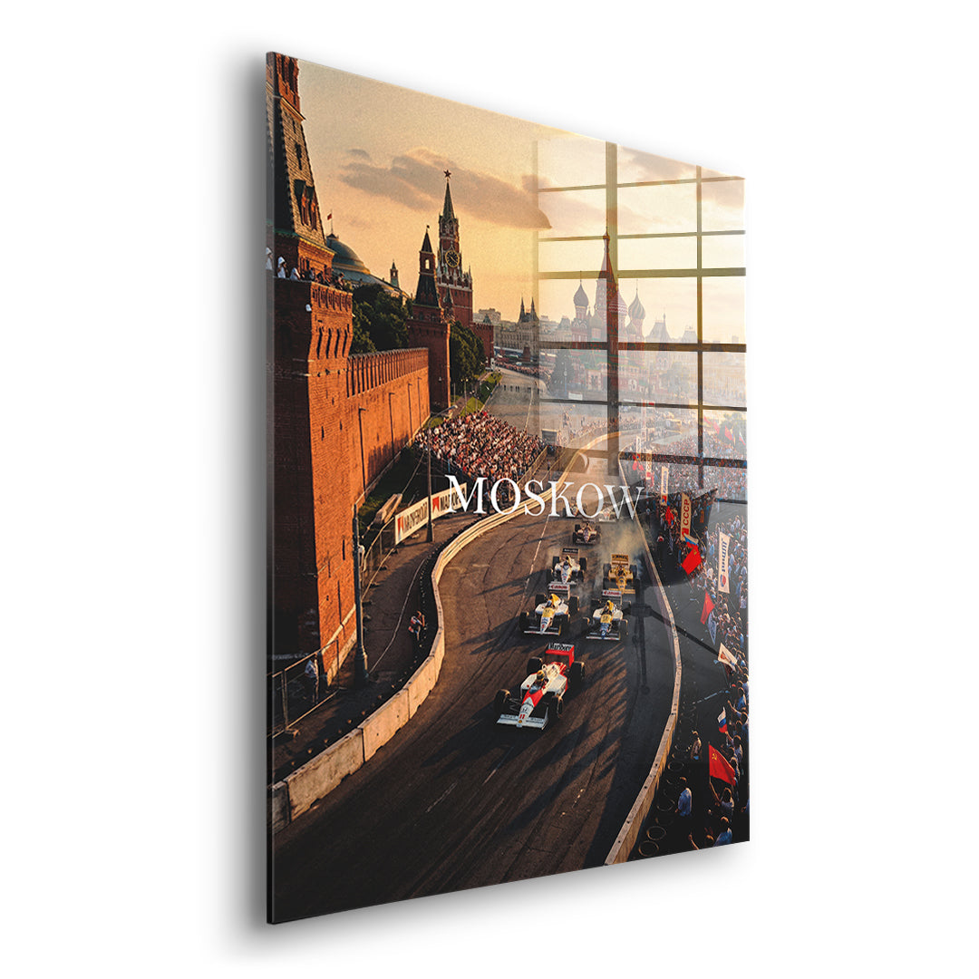 DOTCOMCANVAS Moscow F1 Acrylglasbild Seitenansicht ohne Rahmen