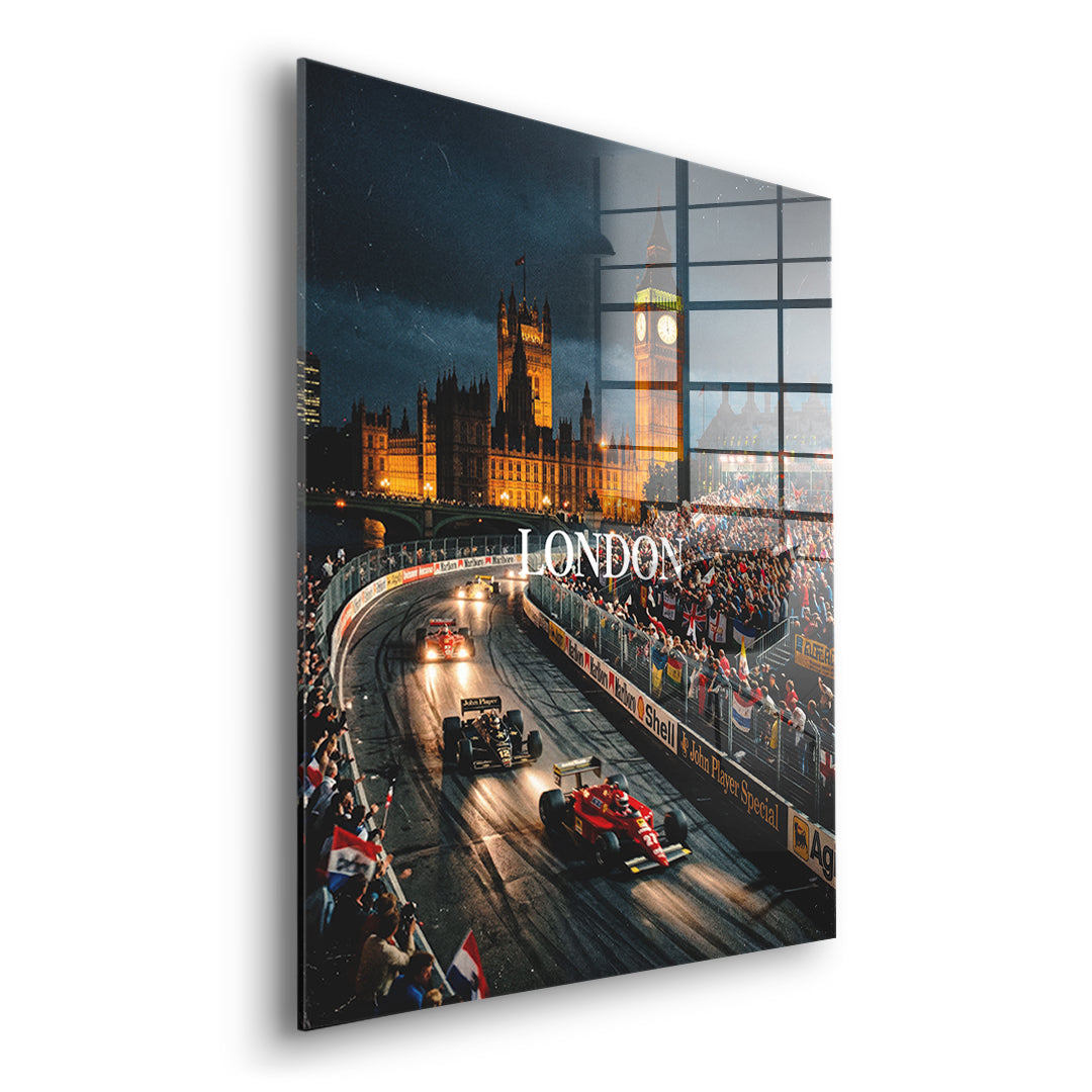 DOTCOMCANVAS London F1 Acrylglasbild Seitenansicht ohne Rahmen