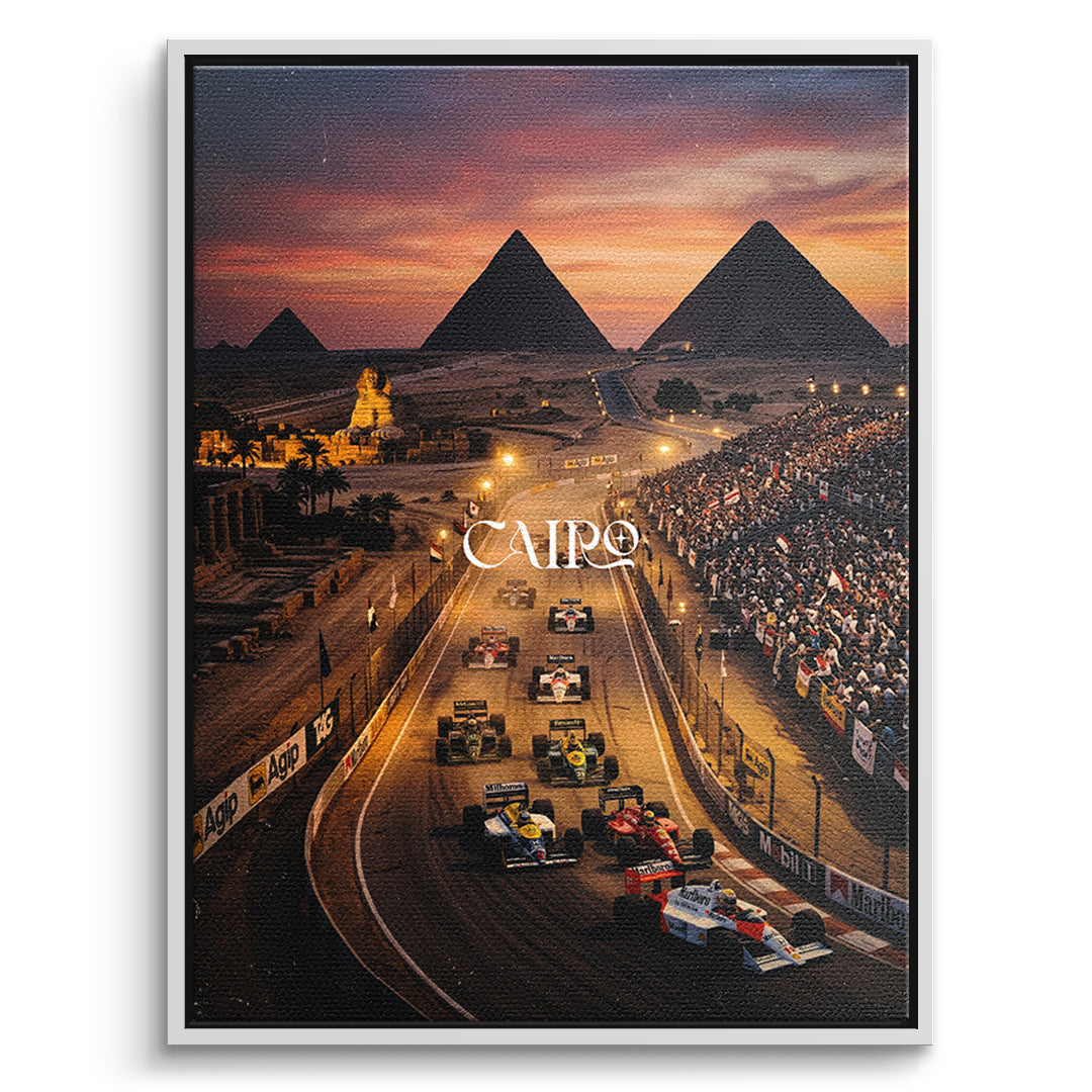 DOTCOMCANVAS Cairo F1 Leinwandbild Vorderansicht mit weissem Rahmen