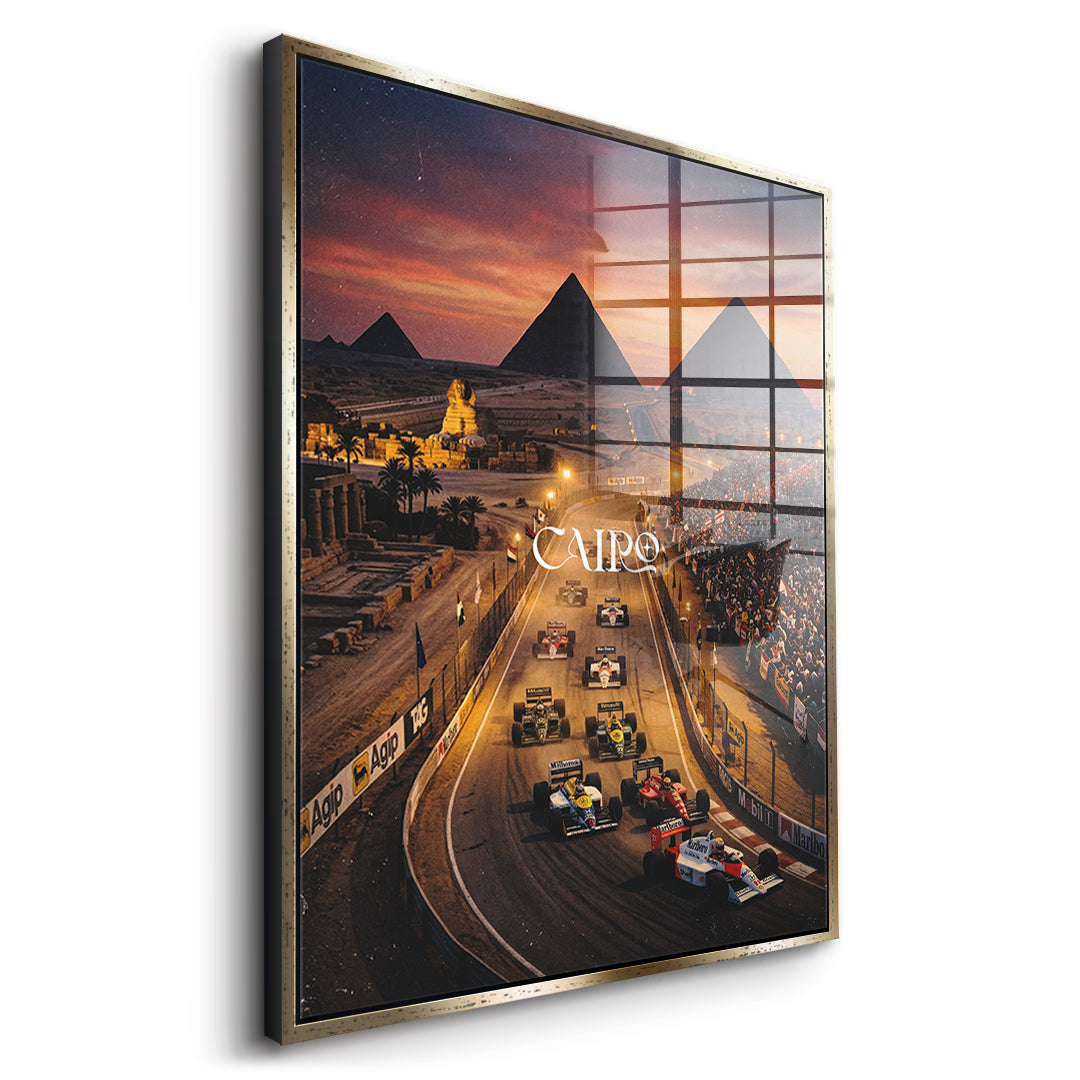 DOTCOMCANVAS Cairo F1 Acrylglasbild Seitenansicht gold