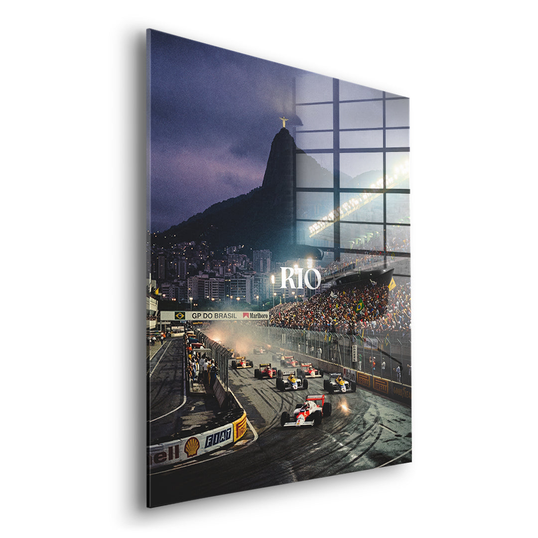 DOTCOMCANVAS Rio F1 Acrylglasbild Seitenansicht ohne Rahmen