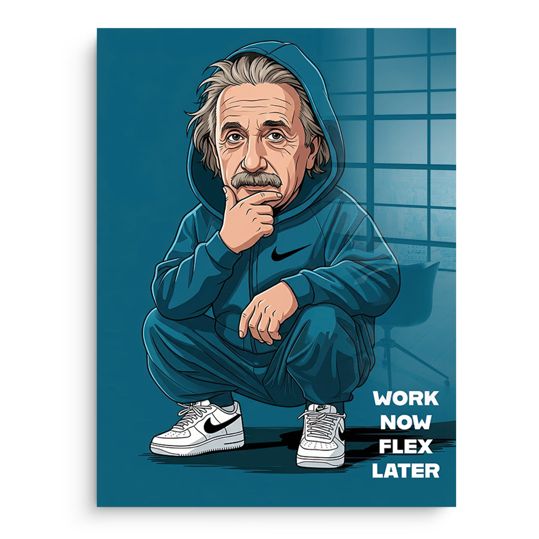 DOTCOMCANVAS Albert Einstein Swag Acrylglasbild Vorderansicht ohne Rahmen