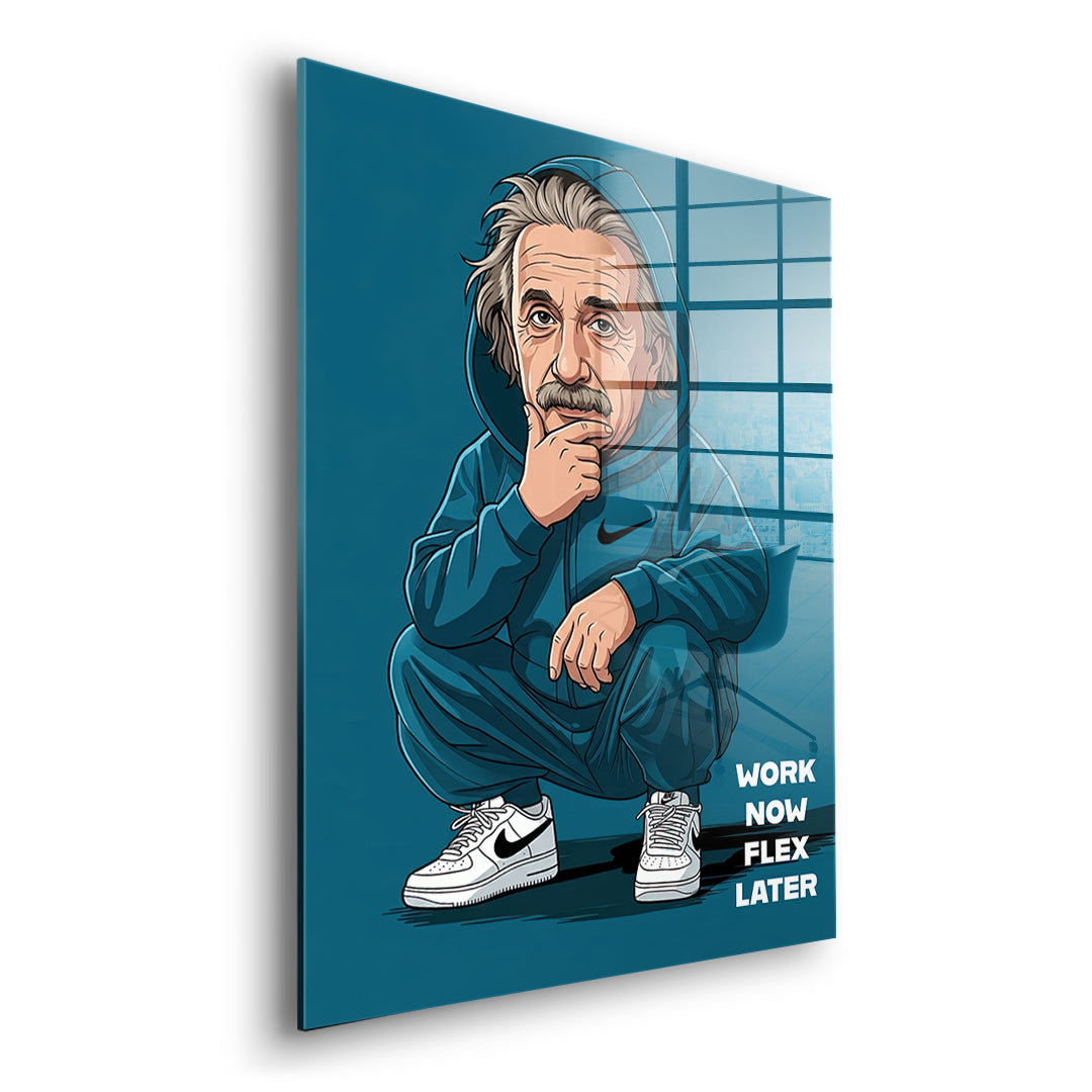 DOTCOMCANVAS Albert Einstein Swag Acrylglasbild Seitenansicht ohne Rahmen