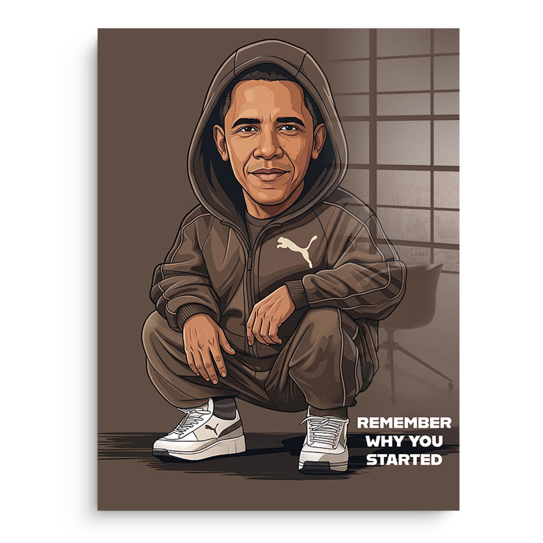 DOTCOMCANVAS Obama Swag Acrylglasbild Vorderansicht ohne Rahmen