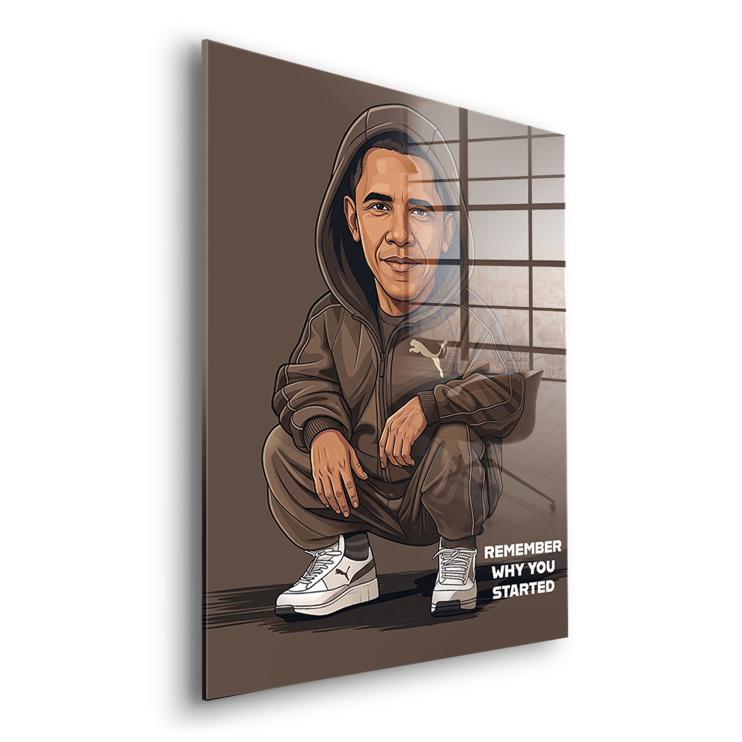 DOTCOMCANVAS Obama Swag Acrylglasbild Seitenansicht ohne Rahmen