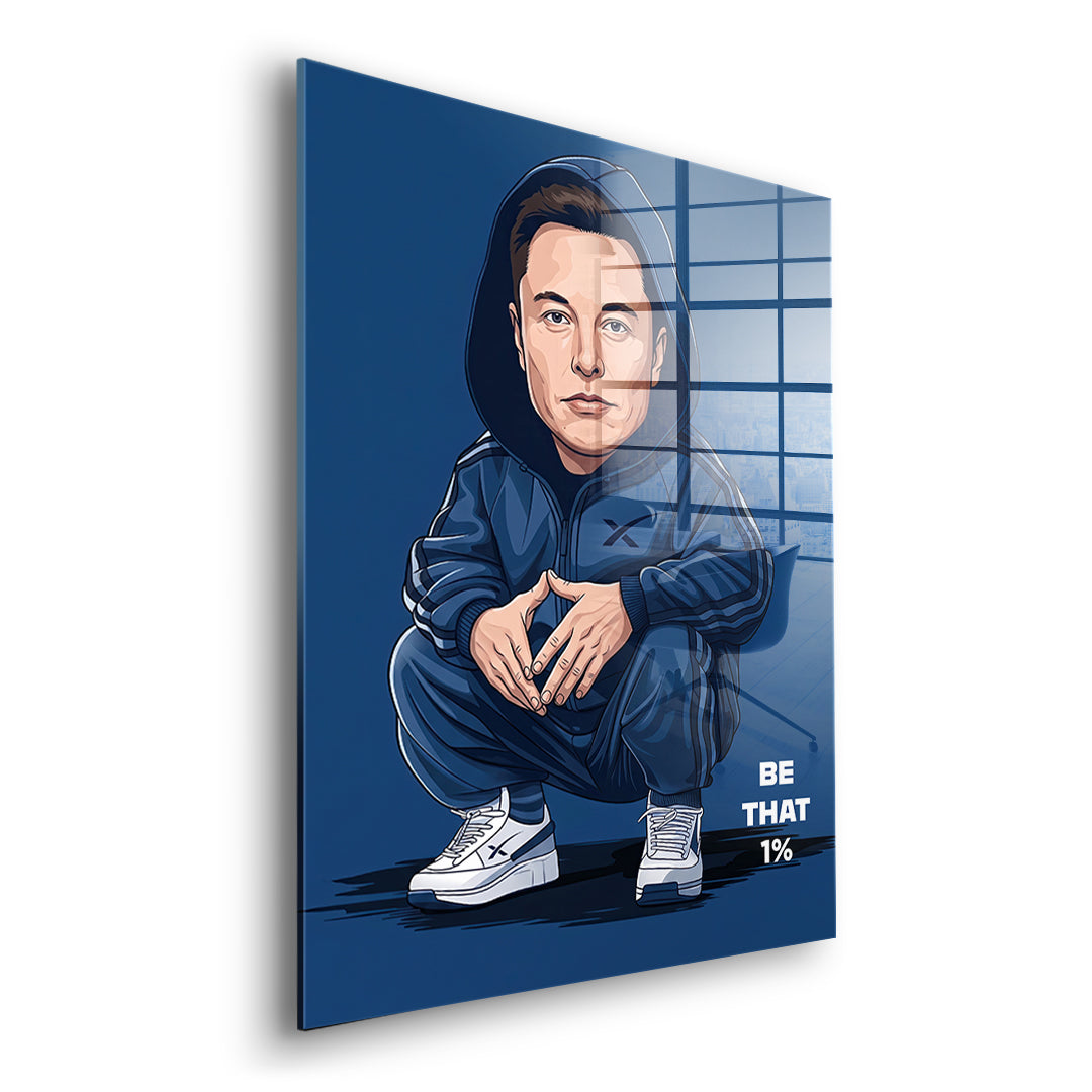 DOTCOMCANVAS Elon Musk Swag Acrylglasbild Seitenansicht ohne Rahmen