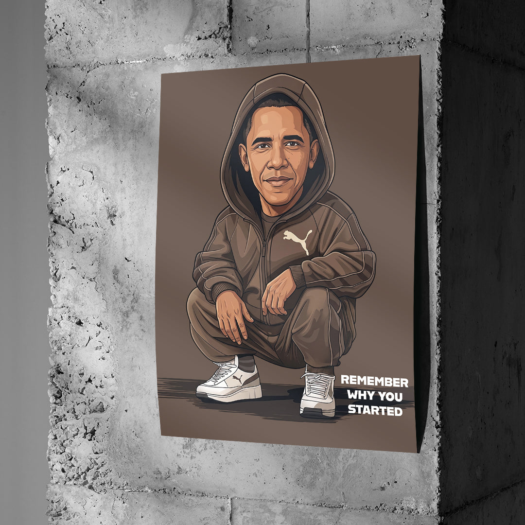 DOTCOMCANVAS Obama Swag Poster Beton-Wand