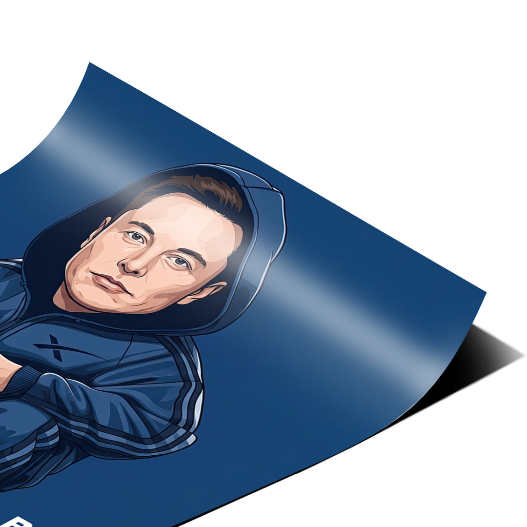 DOTCOMCANVAS Elon Musk Swag Poster Corner-Detail