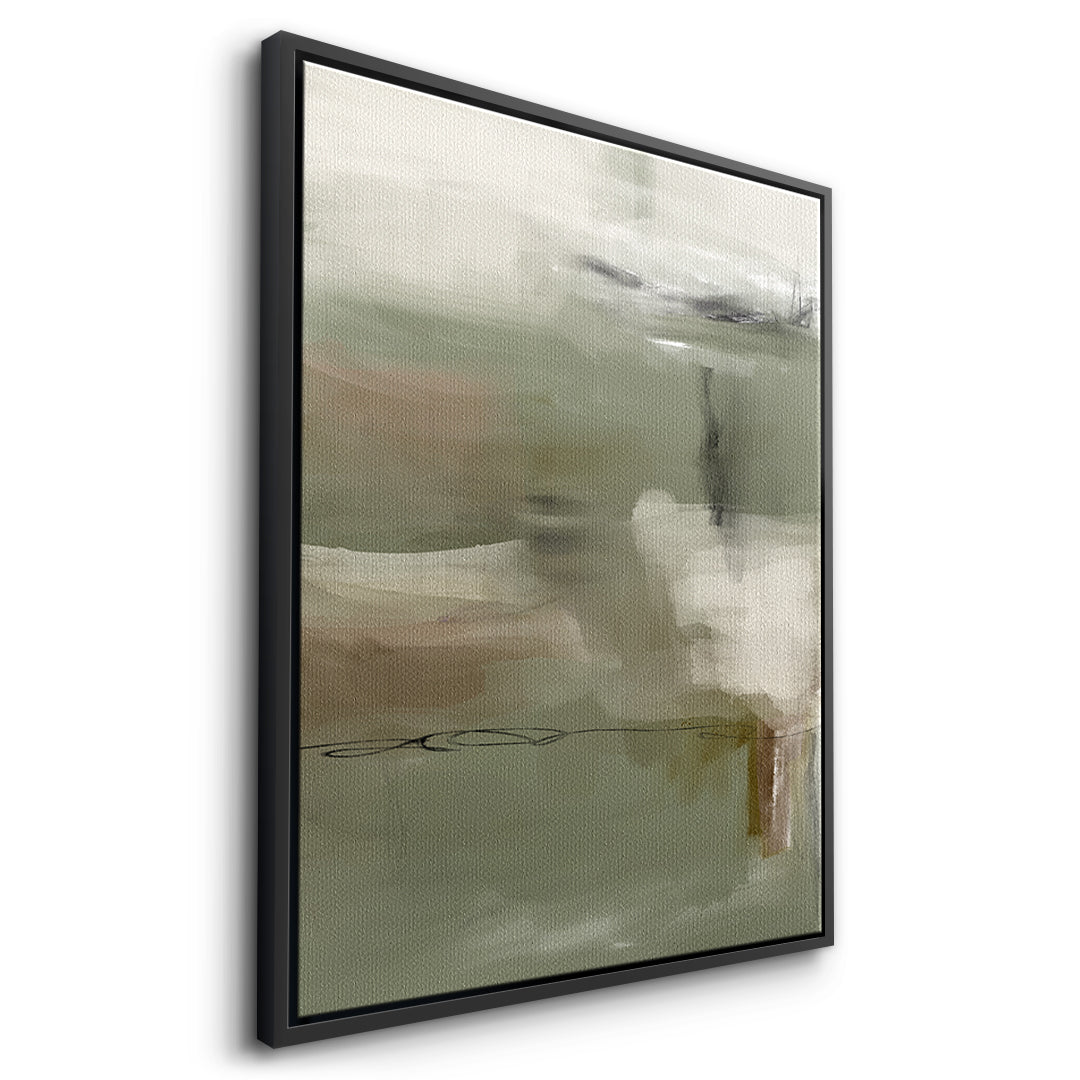 DOTCOMCANVAS Emerald Whispers Leinwandbild Seitenansicht mit schwarzem Rahmen