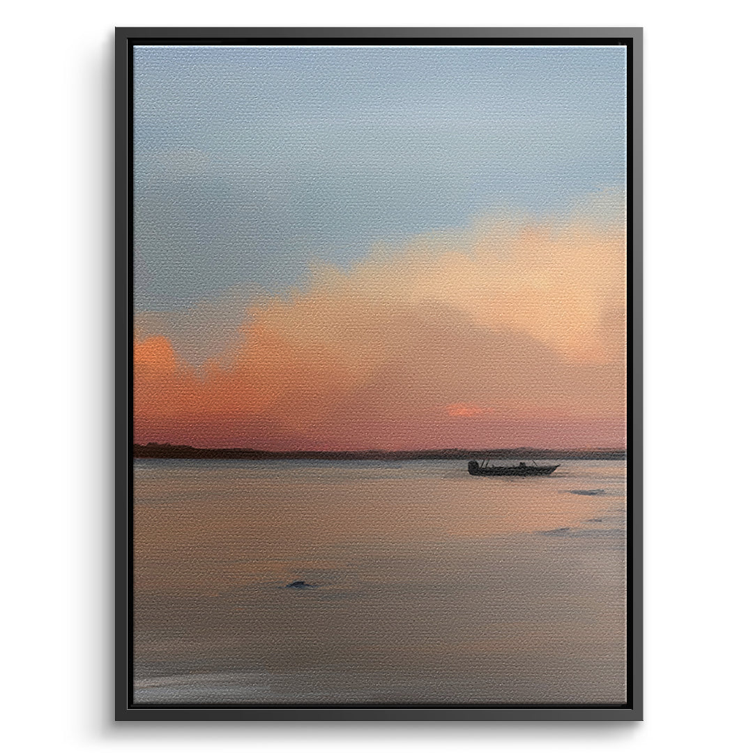 DOTCOMCANVAS Porto Rico Leinwandbild Vorderansicht mit schwarzem Rahmen