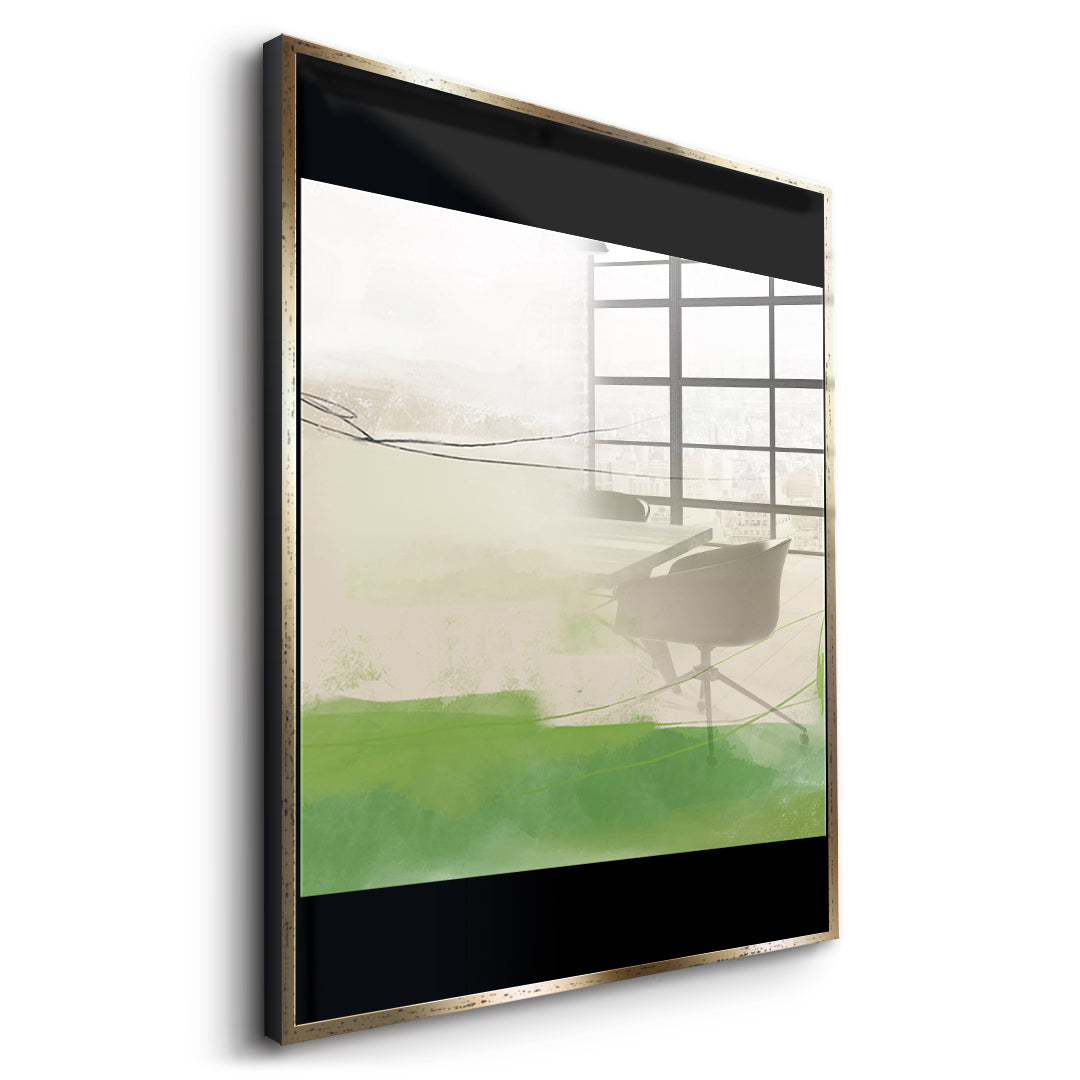 DOTCOMCANVAS What stayed Acrylglasbild side Goldener Rahmen