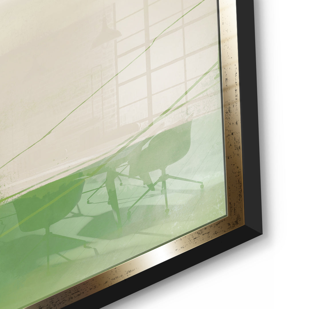 DOTCOMCANVAS What stayed Acrylglasbild detail Goldener Rahmen