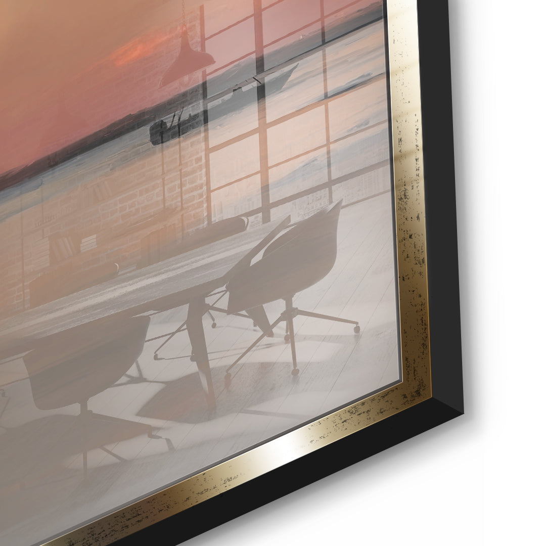 DOTCOMCANVAS Porto Rico Acrylglasbild Detailansicht mit goldenem Rahmen