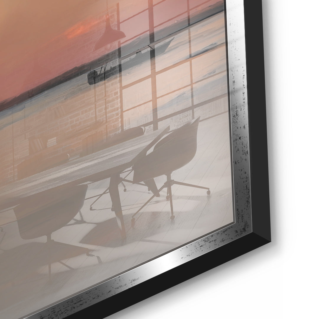 DOTCOMCANVAS Porto Rico Acrylglasbild Detailansicht mit silbernem Rahmen