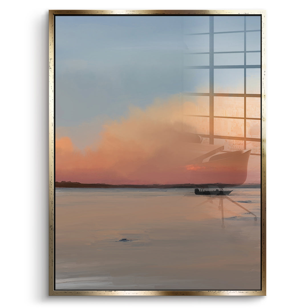 DOTCOMCANVAS Porto Rico Acrylglasbild Vorderansicht mit goldenem Rahmen
