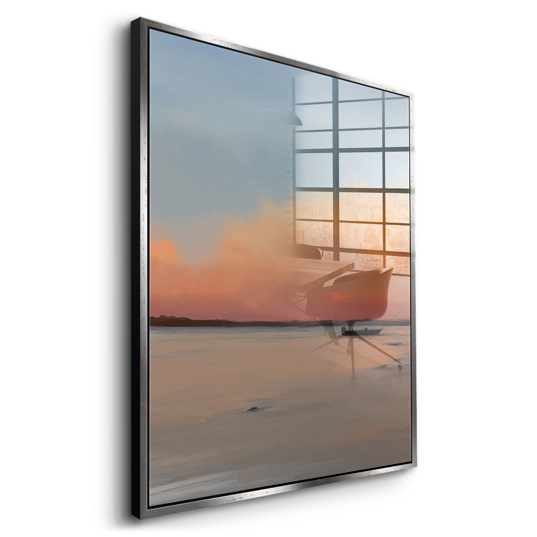DOTCOMCANVAS Porto Rico Acrylglasbild Seitenansicht mit silbernem Rahmen