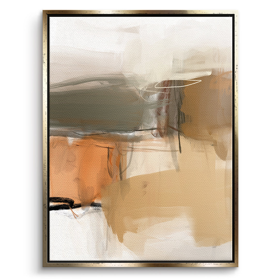 DOTCOMCANVAS Close To My Chest 01 Leinwandbild Vorderansicht Gold