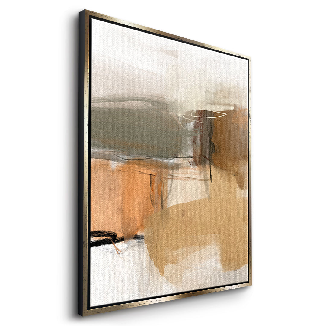 DOTCOMCANVAS Close To My Chest 01 Leinwandbild Seitenansicht Gold