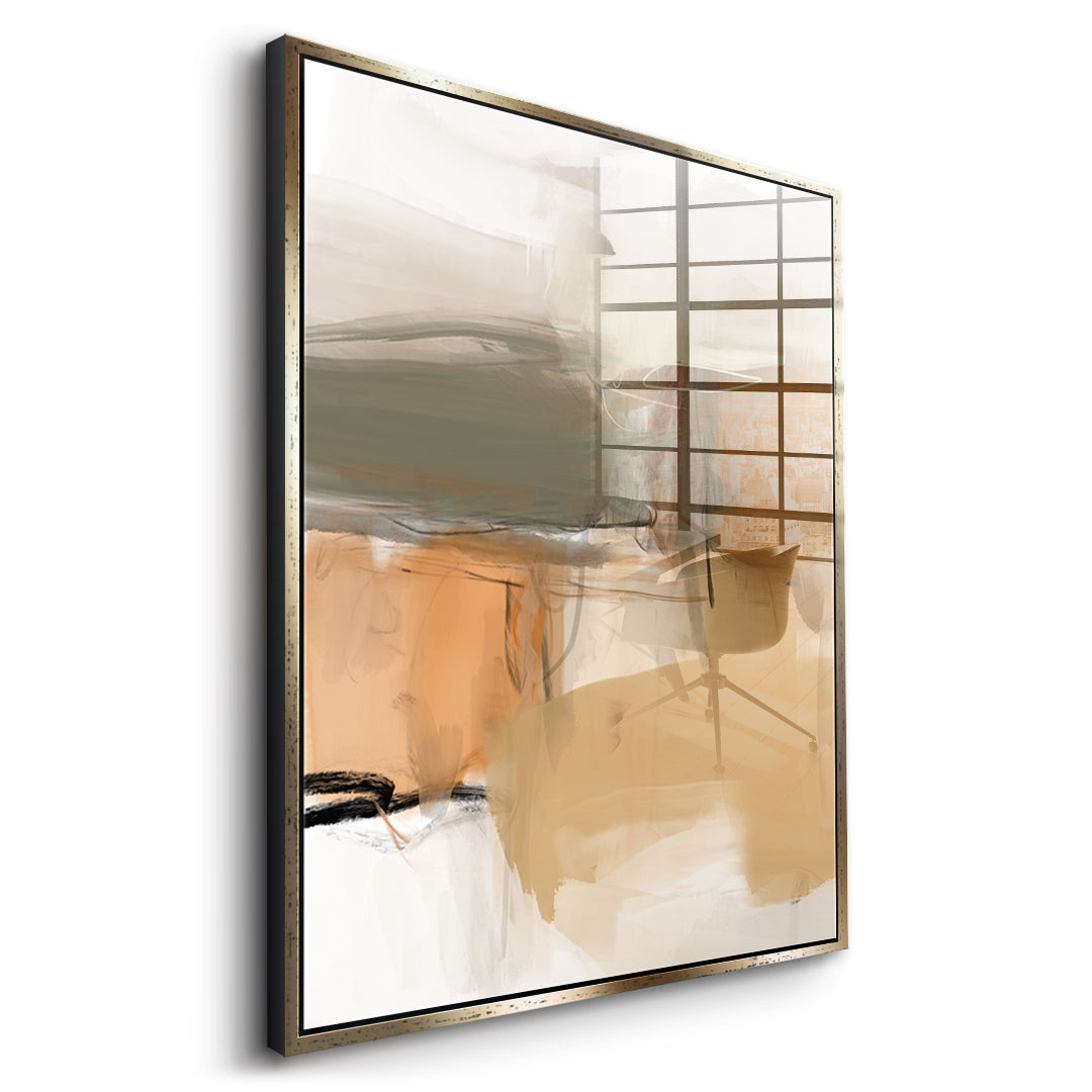 DOTCOMCANVAS Close To My Chest 01 Acrylglasbild Seitenansicht Gold