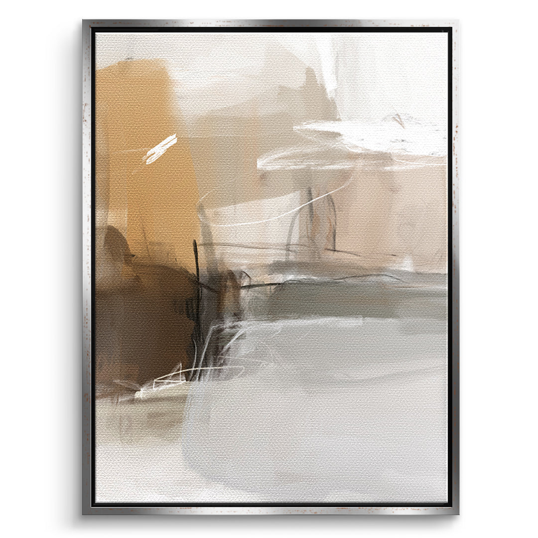 DOTCOMCANVAS Close To My Chest 02 Leinwandbild Vorderansicht Silber