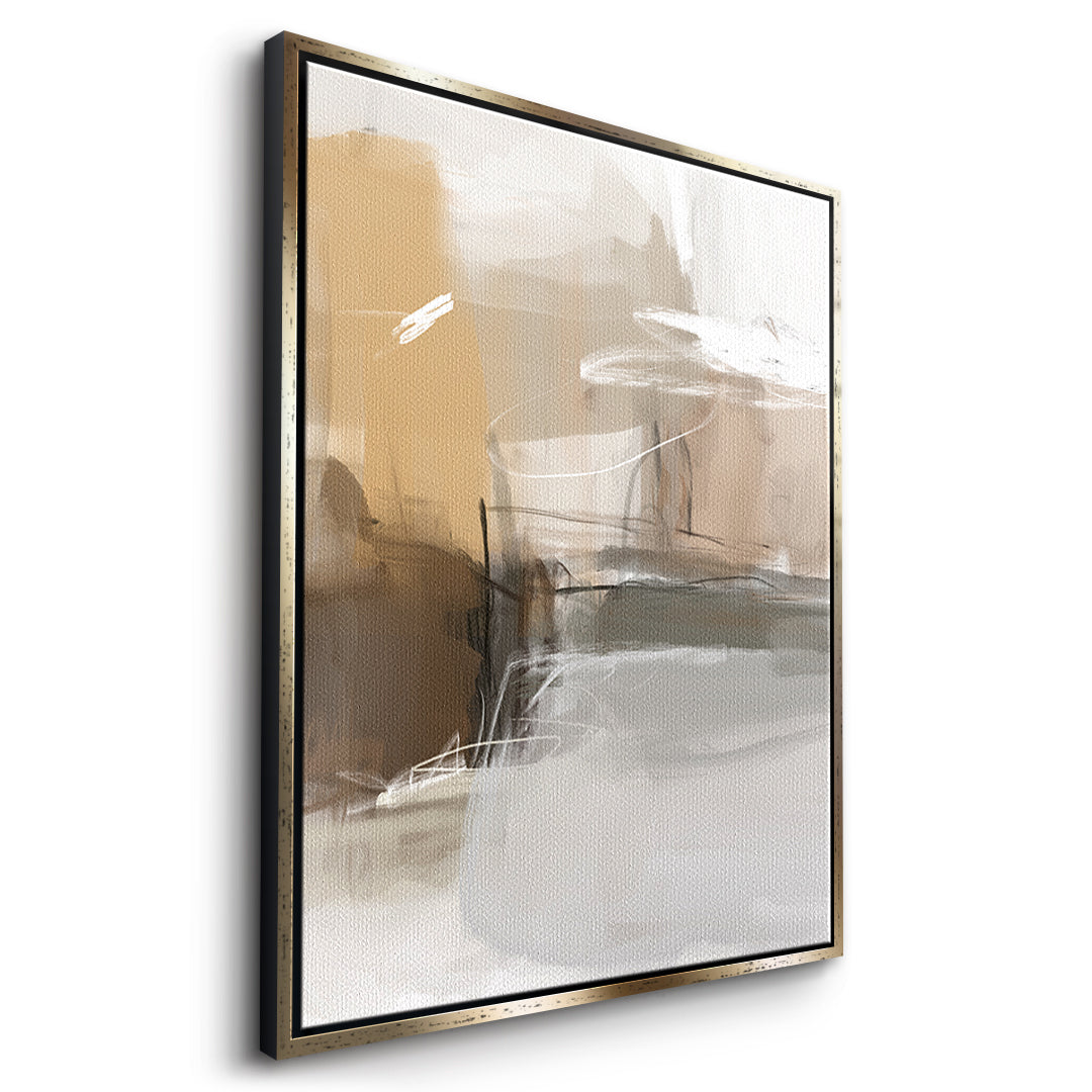 DOTCOMCANVAS Close To My Chest 02 Leinwandbild Seitenansicht Gold
