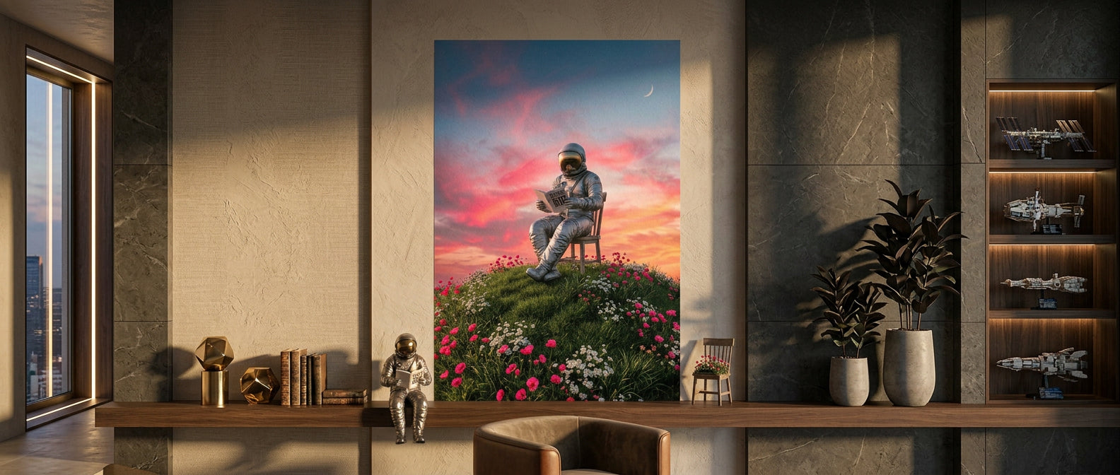 DOTCOMCANVAS® Astronaut's Big Dreams Poster – Banner