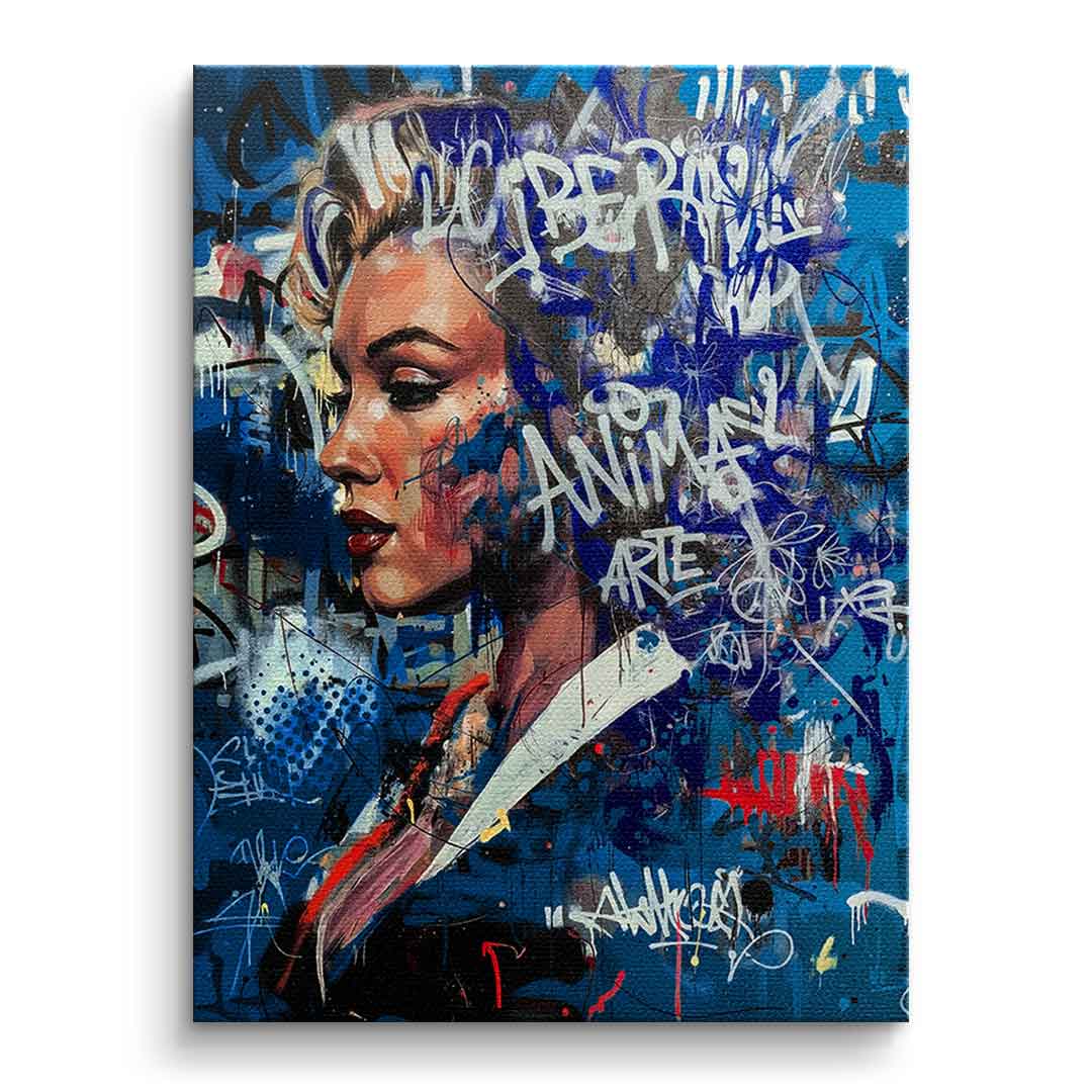 DOTCOMCANVAS Merlin Graffiti Leinwandbild Frontansicht Ohne Rahmen