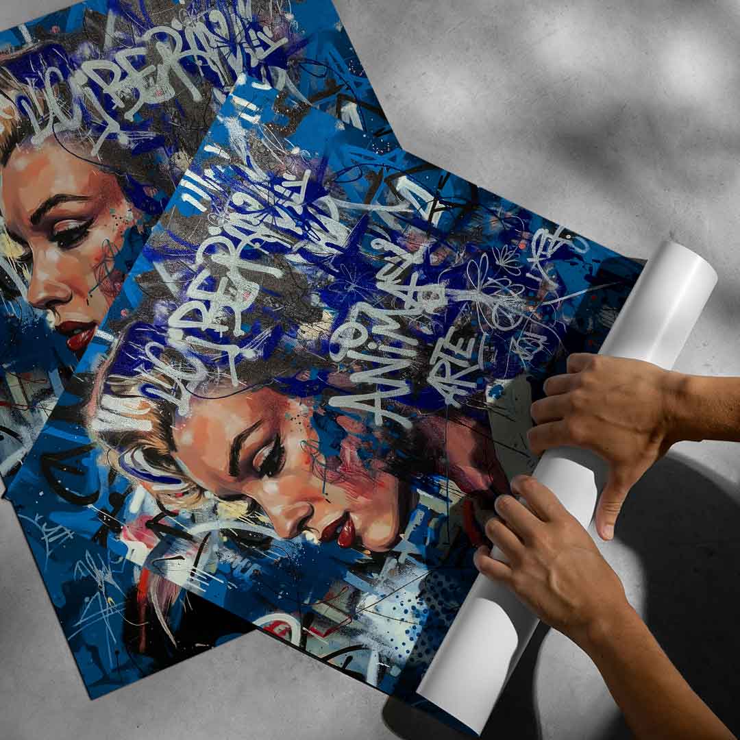 DOTCOMCANVAS Merlin Graffiti Poster Roll-up Mockup