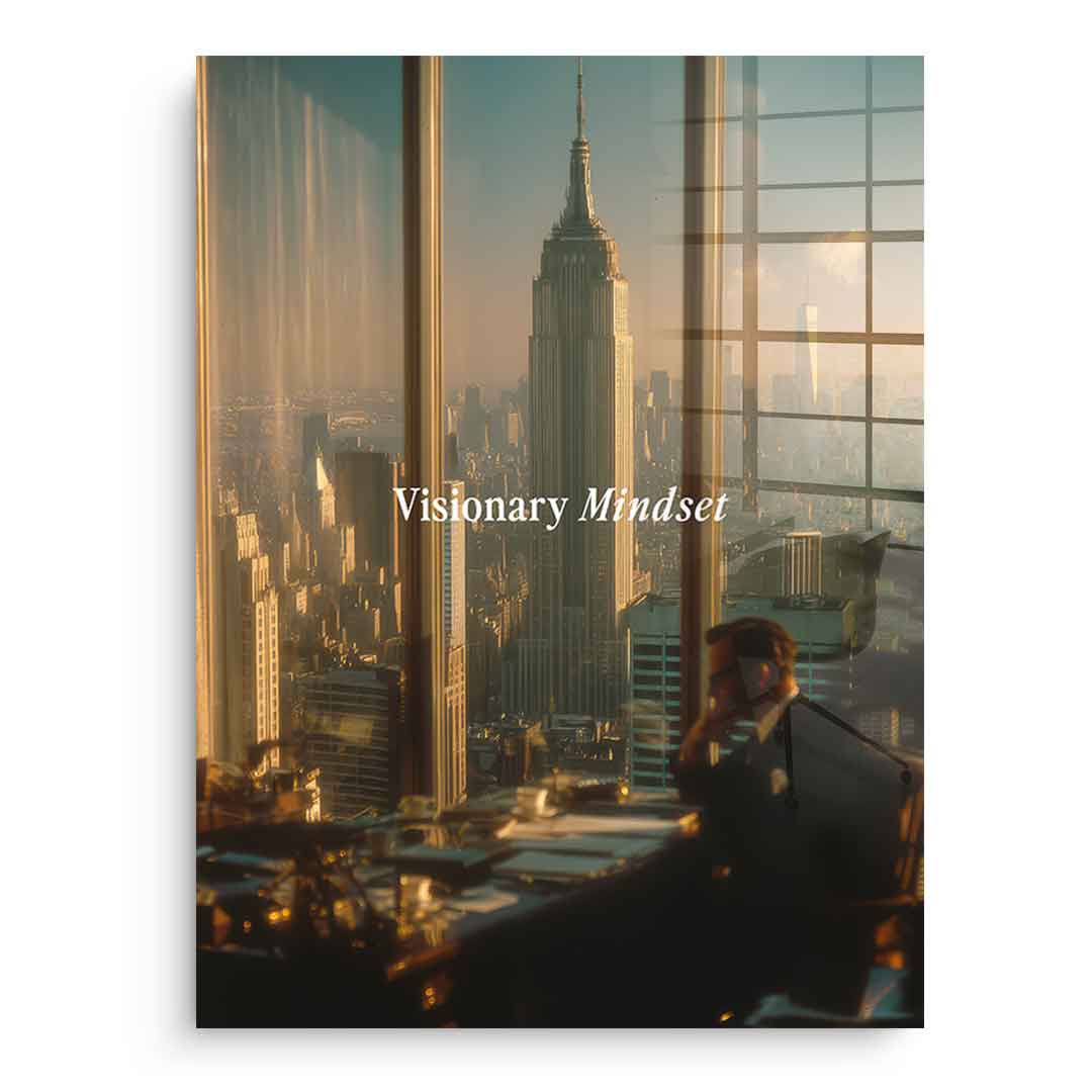 DOTCOMCANVAS® Visionary Mindset Acrylglas – Vorderansicht ohne Rahmen