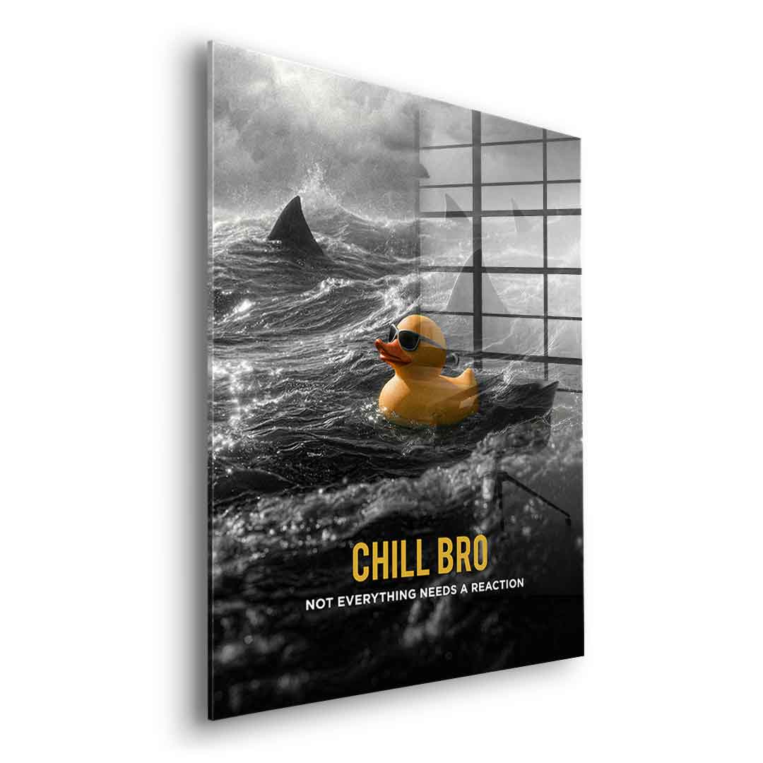 Seitenansicht Acrylglasbild Chill Bro ohne Rahmen