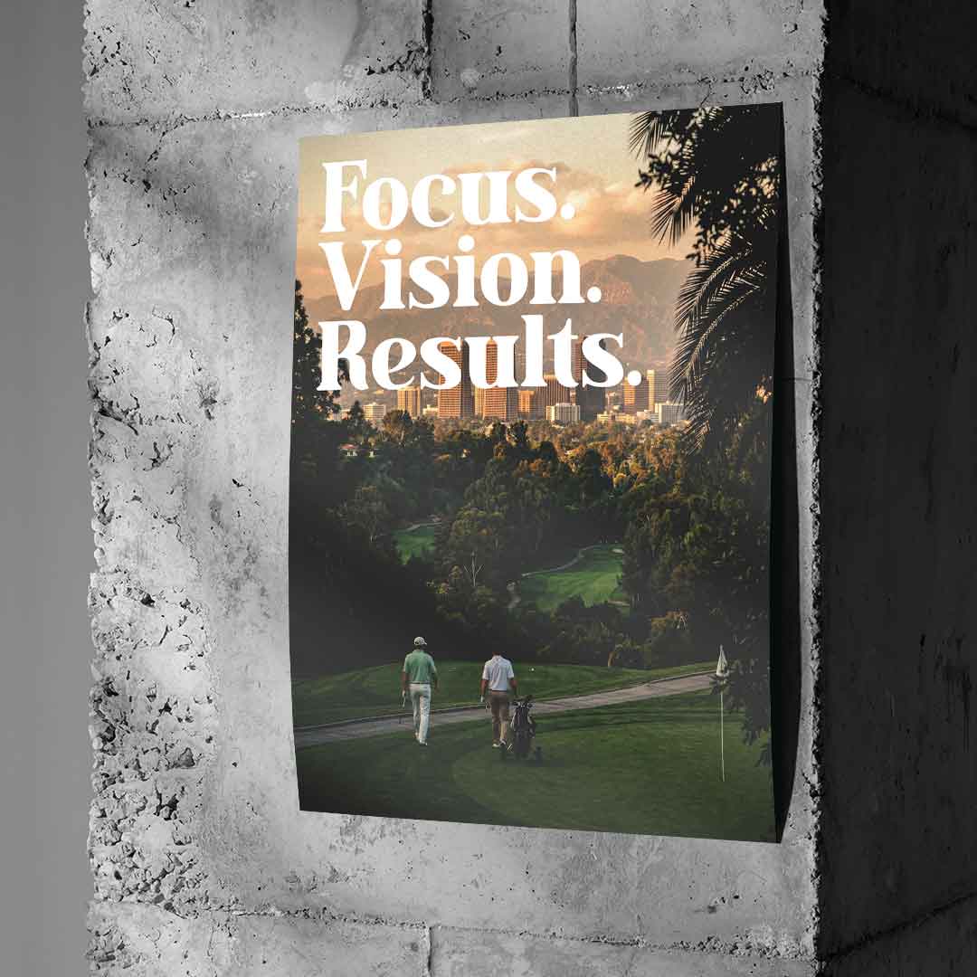 Focus. Vision. Results. Poster Wandmontage