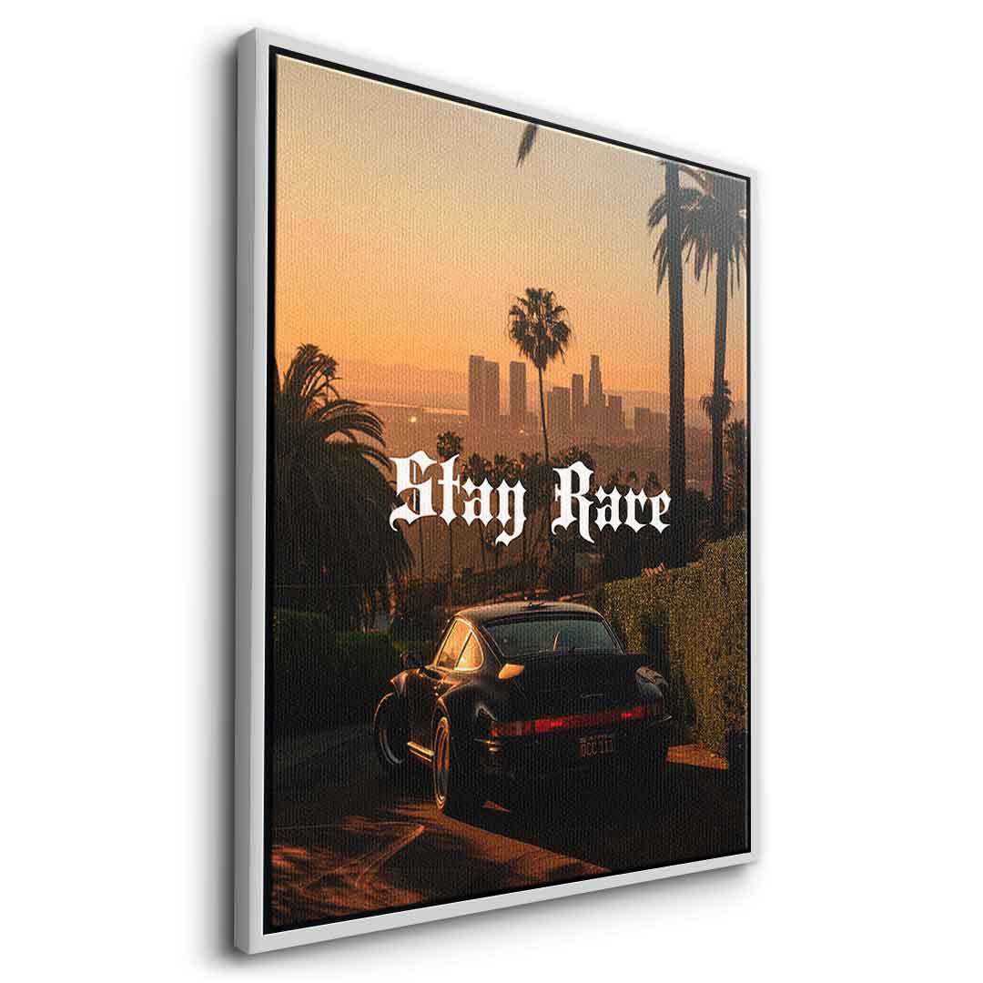 DOTCOMCANVAS Stay Rare Leinwandbild Seitenansicht silberner Rahmen