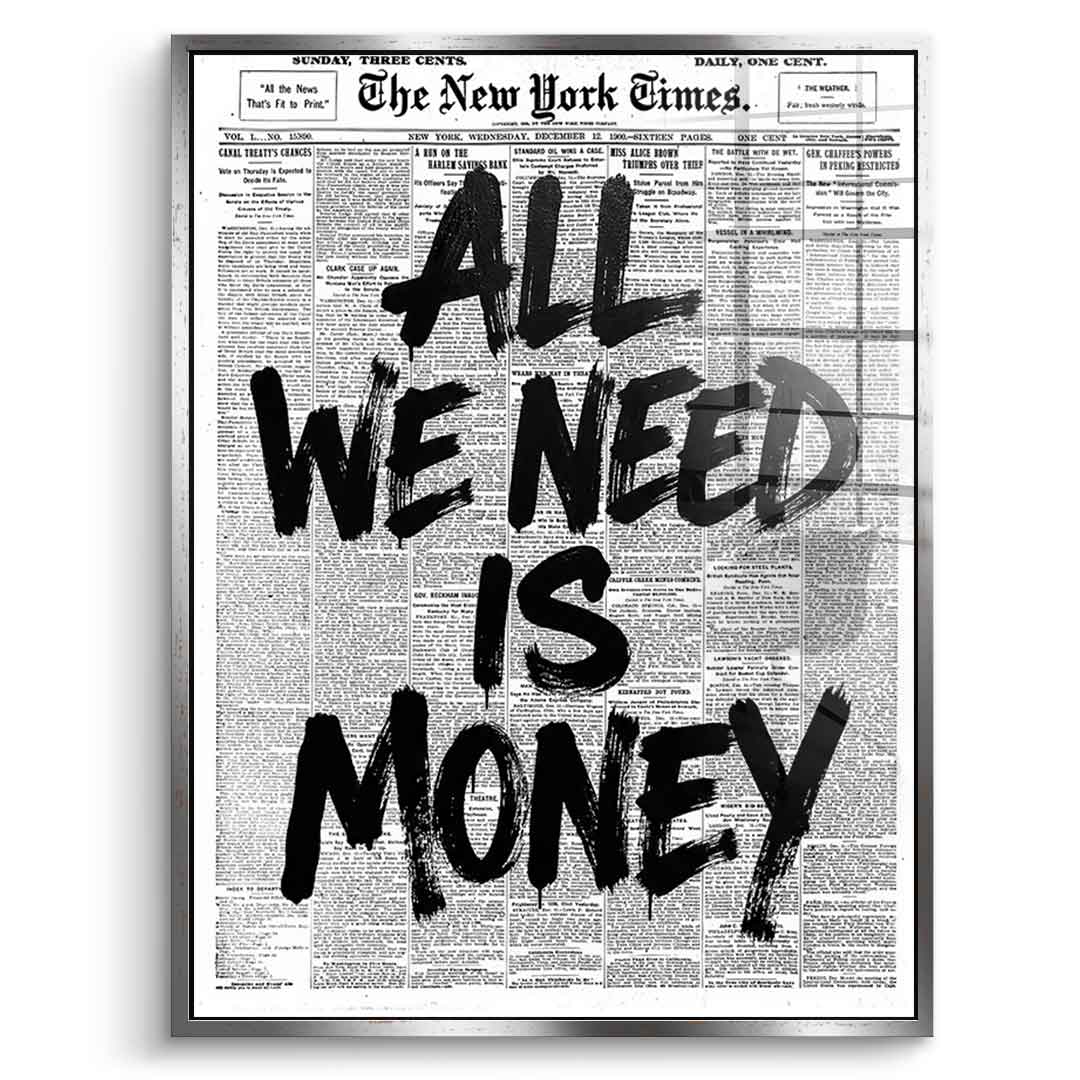 All we need is money - Front Silber