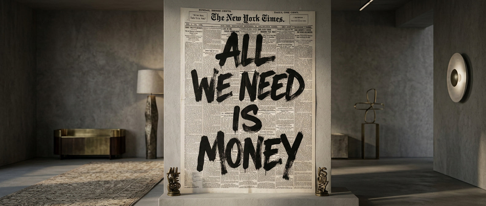 3531 All we need is money Poster Banner