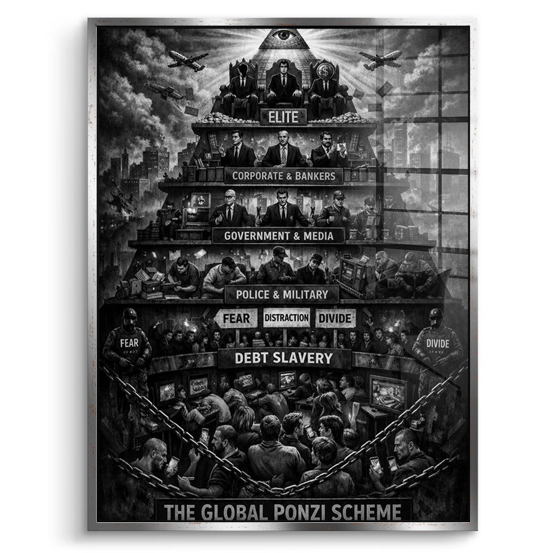 Elite Pyramide Acrylglas silber Rahmen