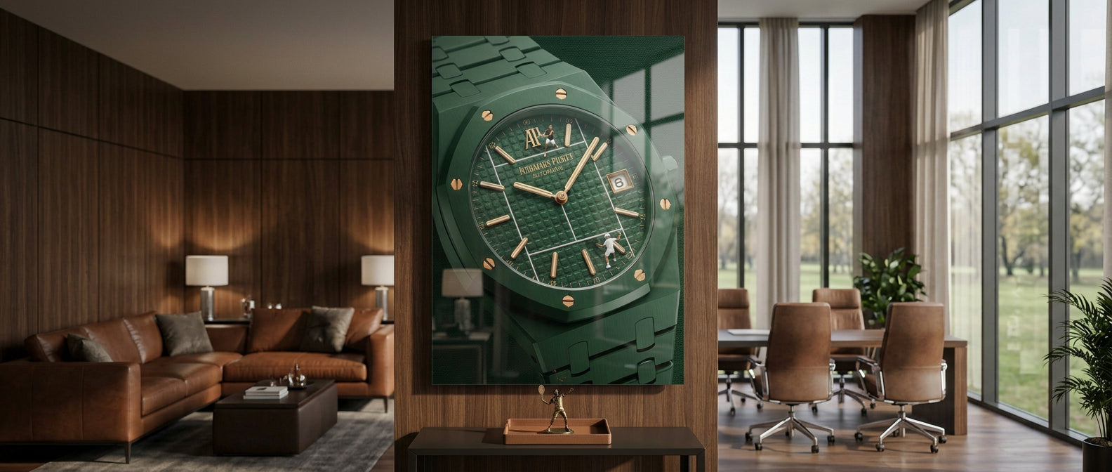 Luxury Timepiece – Tennis Acrylglasbild Banner