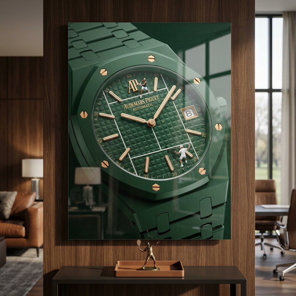 Luxury Timepiece – Tennis Acrylglasbild im Raum