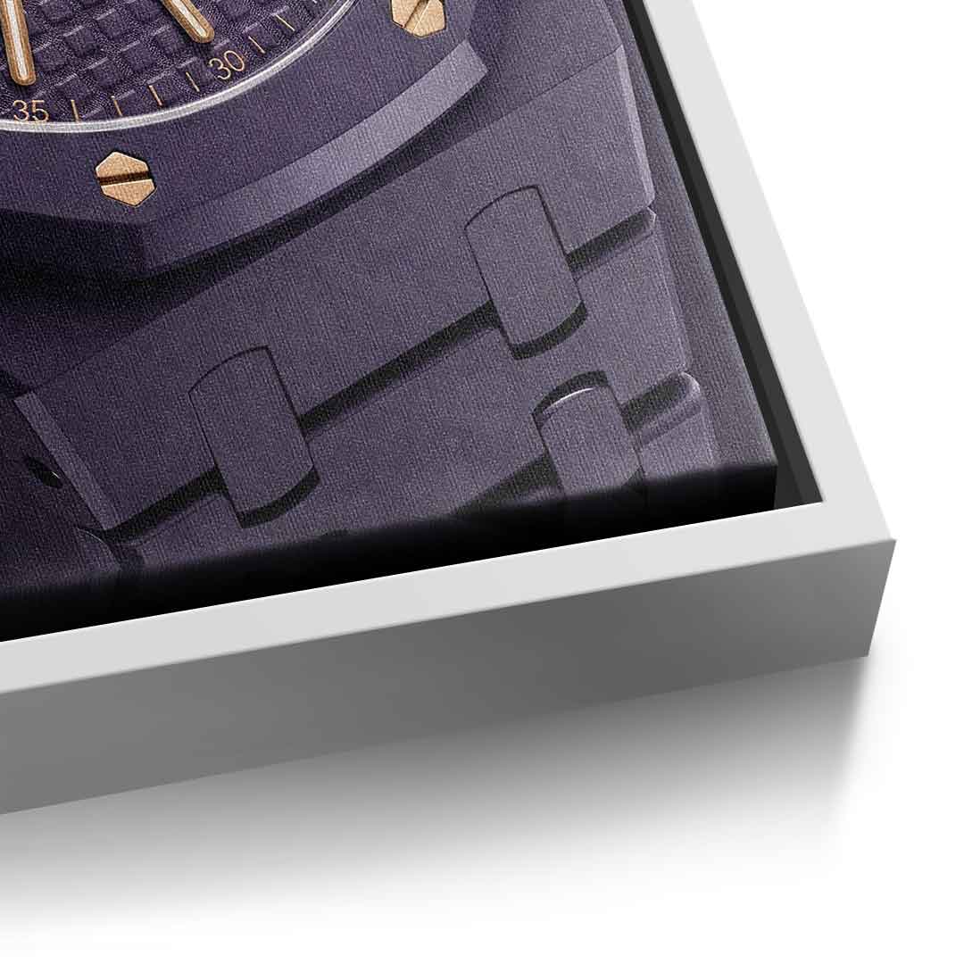 Luxury Timepiece – Boxing Leinwandbild Detail weißer Rahmen