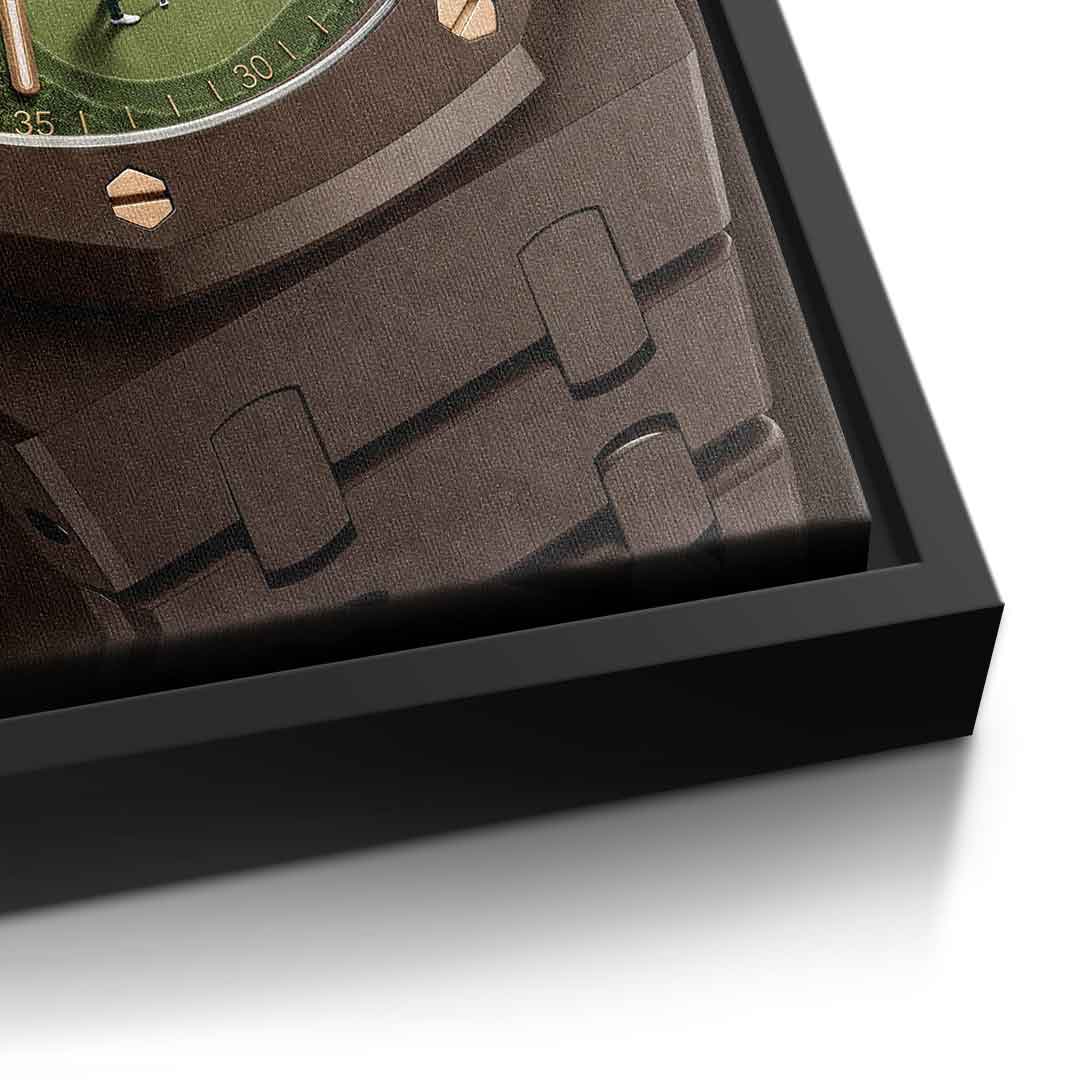 Luxury Timepiece – Golf Leinwandbild Detailansicht Schwarz
