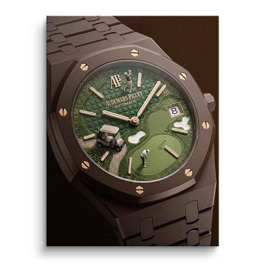 Luxury Timepiece – Golf Leinwandbild Ohne Rahmen