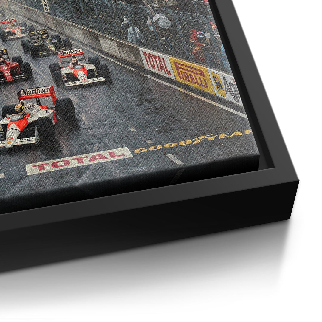 Paris F1 Leinwandbild – Detail schwarzer Rahmen