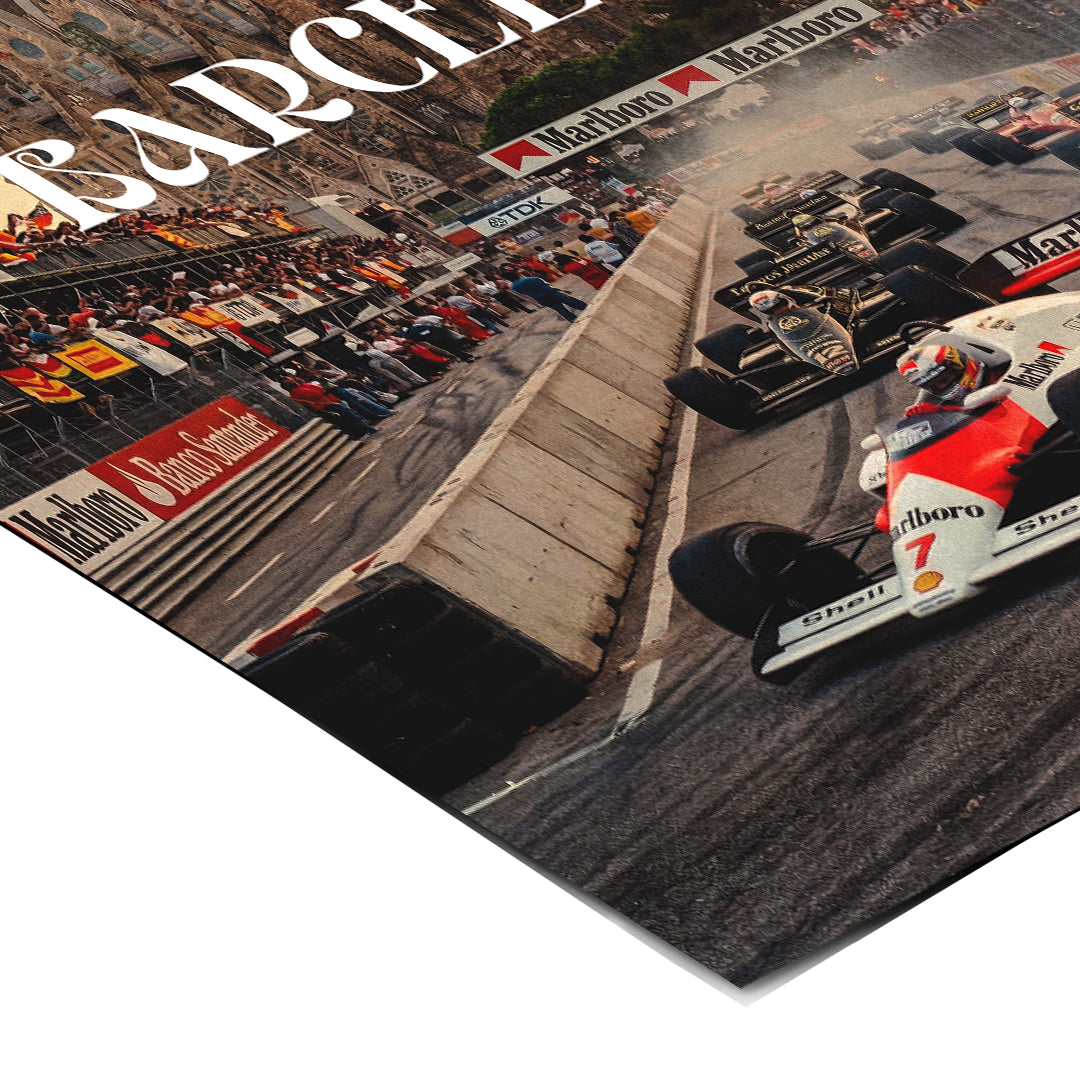 DOTCOMCANVAS Barcelona F1 Poster Ecke Detail