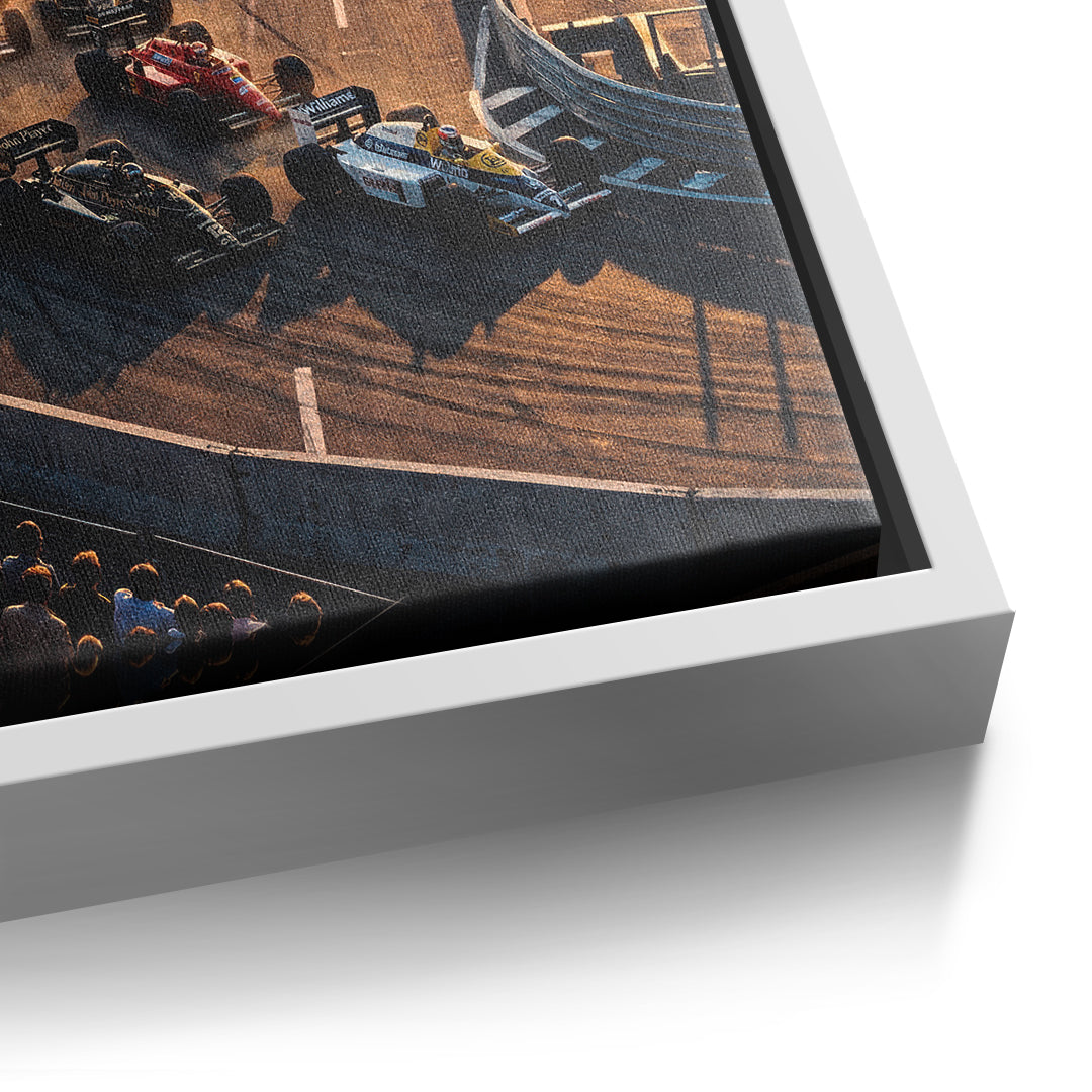 DOTCOMCANVAS Berlin F1 Leinwandbild Detailansicht mit weißem Rahmen