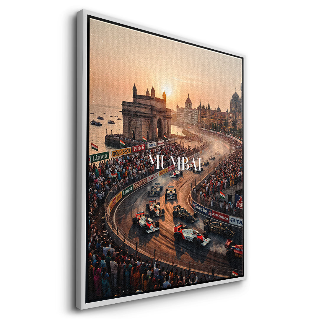 Mumbai F1 Seitenansicht Weißer Rahmen